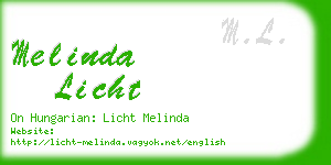 melinda licht business card